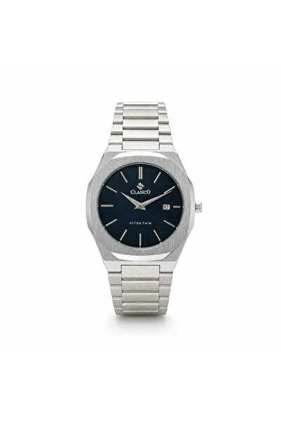 Clasico C1 Men’s Ultra-Thin Octagonal Stainless Steel Watch – Silver Case