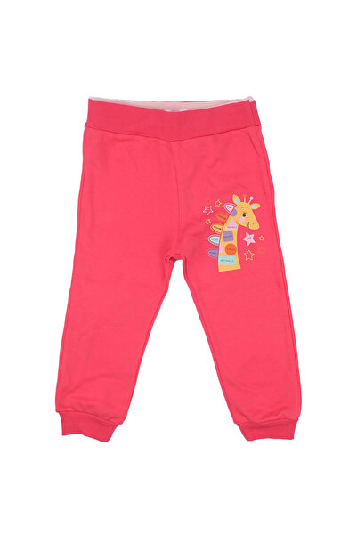 bebegen Girl's fuchsia giraffe print single-leg jumpsuit