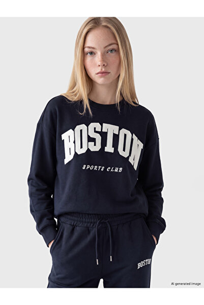 LC Waikiki Rmz Gi̇yi̇m Farkiyla Embroidered Loose Fit Women's Sweatshirt