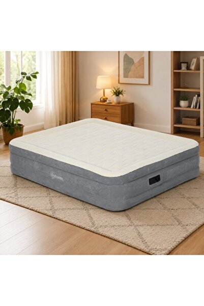 Solplant Saltea camping, gonflabila, cu pompa electrica incorporata, 220-240 ...