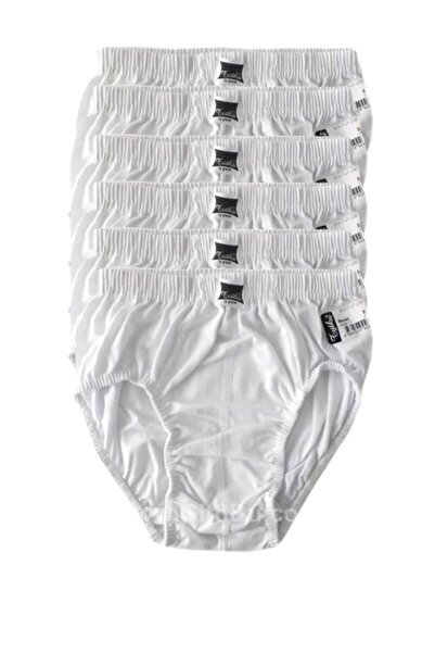Zulu Ticaret Tutku-Women's Elastane White Bato Panties 10-Pack