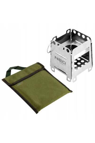 Solplant Cuptor pentru camping, cu husa, model Survival, inox, 11.5/12.8x16 c...