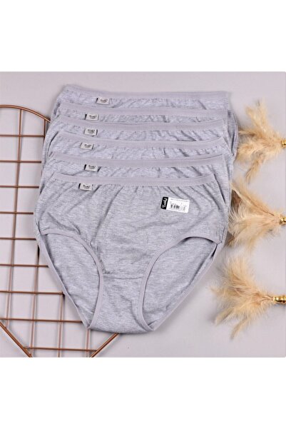 Zulu Ticaret Tutku-Women's Gray Panties 6-Pack