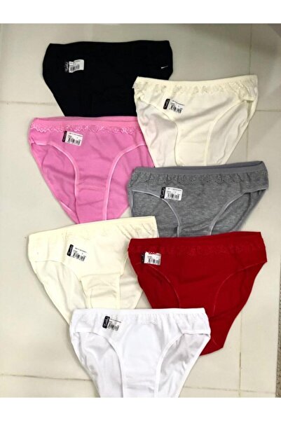 Zulu Ticaret Tutku-Women's Thick Waist Bato Panties 6 Pack Mixed