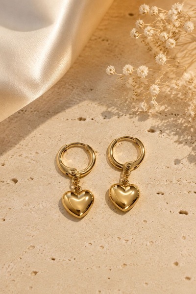 XUPING JEWELRY Heart-Shaped Earrings