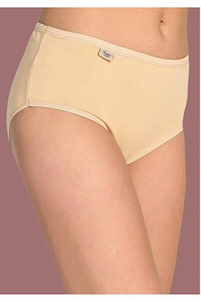 Zulu Ticaret Tutku-Women's Skin Color 3-Pack Elastane Cotton Bato Panties New...