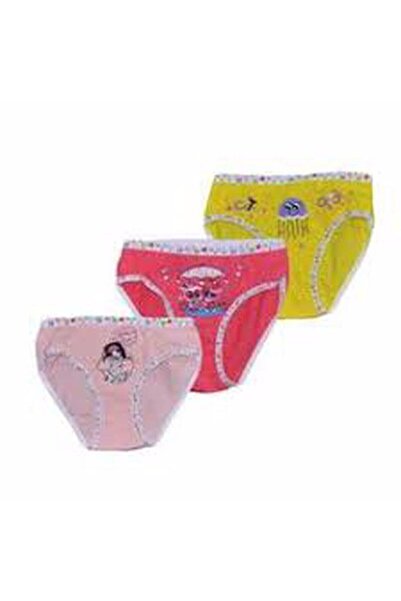 Zulu Ticaret Tutku-Girls' Colorful Lycra Cotton Slip Panties 3 Pieces