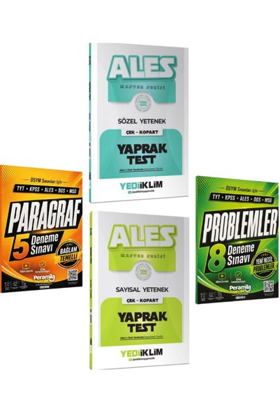Yediiklim Yayınları Yediiklim 2027 ALES Sayısal-Sözel Yaprak Test & Peramila ...