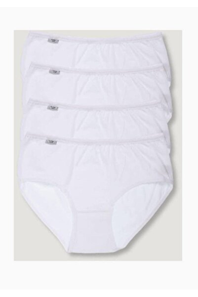 Zulu Ticaret Tutku-Women's White 4-Pack Lycra Bato Panties Elf568Tccm4 New Se...