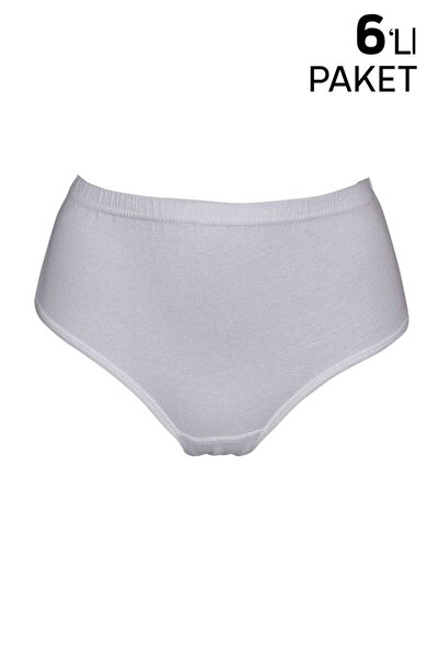 Zulu Ticaret Tutku-Women's Ribana Bato Panties 6 Pieces 922 |   White