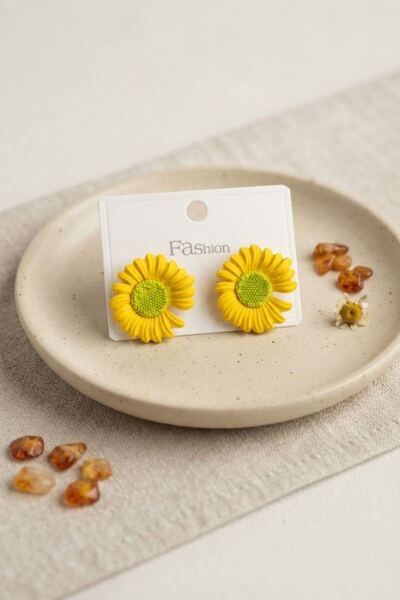 norsary Daisy Flower Model Women's Earrings