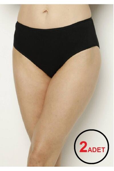 Zulu Ticaret Tutku-Women's Black Lycra Bato Panties 2-Pack New Season