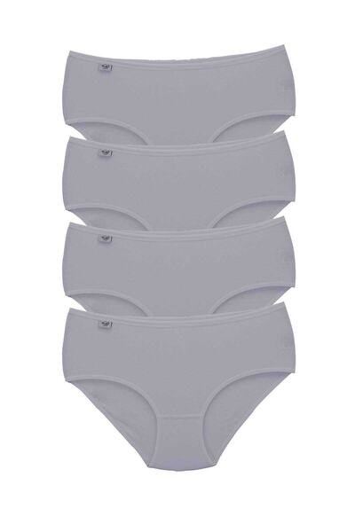 Zulu Ticaret Tutku-4 Pieces Women's High Waist Bato Thin Rubber Panties S11