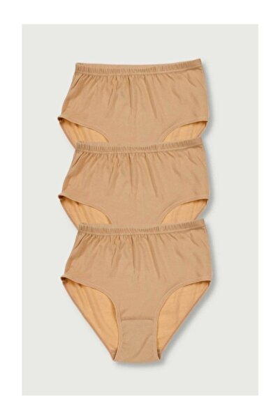 Zulu Ticaret Tutku-3 Pieces Large Size Women's Bato Panties with Elastic Wais...