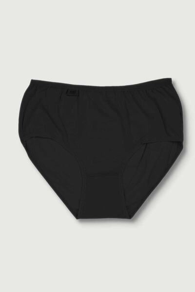 Zulu Ticaret Tutku-Women's Black 2-Pack Lycra Bato Panties Elf568T0924Ccm2
