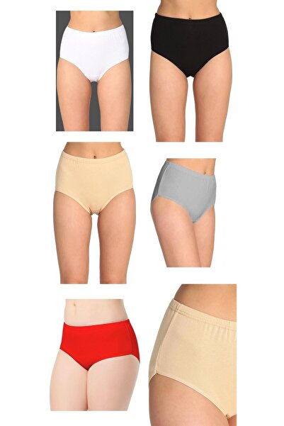 Zulu Ticaret Tutku-Women's 5-Pack Cotton Ribbed Bato Panties