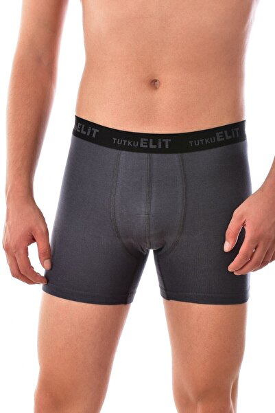 Zulu Ticaret Tutku-Men's Smoked Modal Elite Elastane Boxer 6 Pieces 1252