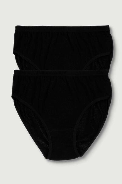 Zulu Ticaret Tutku-Men's Black Ribbed Undershirt Lycra Boxer Set Elf568T01020...