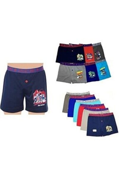 Zulu Ticaret Tutku-Erkek Çocuk Lycra Boxer Cotton 4-Piece Pack Multi-Colored