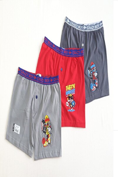 Zulu Ticaret Tutku-Girls' Mixed Color Boxer 3-Piece Set