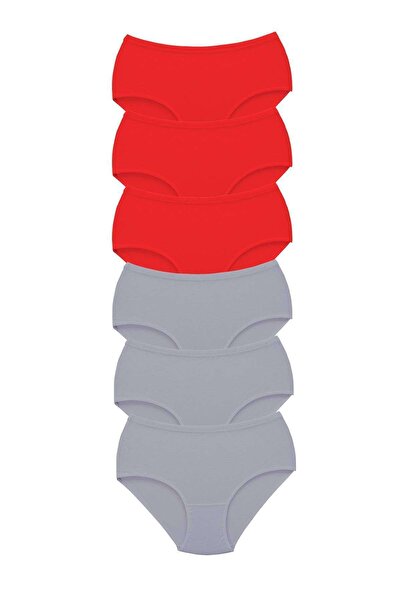 Zulu Ticaret Tutku-6 Pieces Women's High Waist Bato Thick Rubber Panties S6