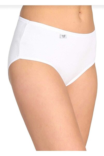 Zulu Ticaret Tutku-Women's 3-Pack White Cotton Elastane Bato Thin Elastic Pan...