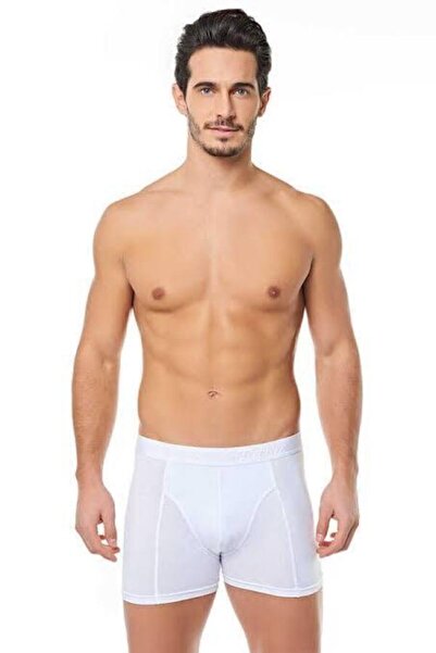Zulu Ticaret Tutku-6-Pack Lycra Boxer White 0114