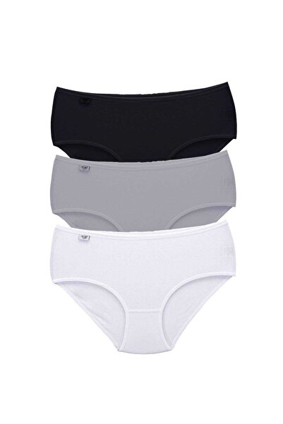 Zulu Ticaret Tutku-3 Pieces Women's High Waist Bato Thin Rubber Panties S6