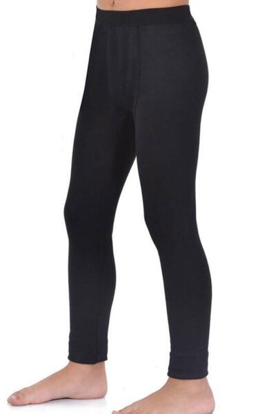 Zulu Ticaret Tutku-Boy's Black Thermal Bottoms
