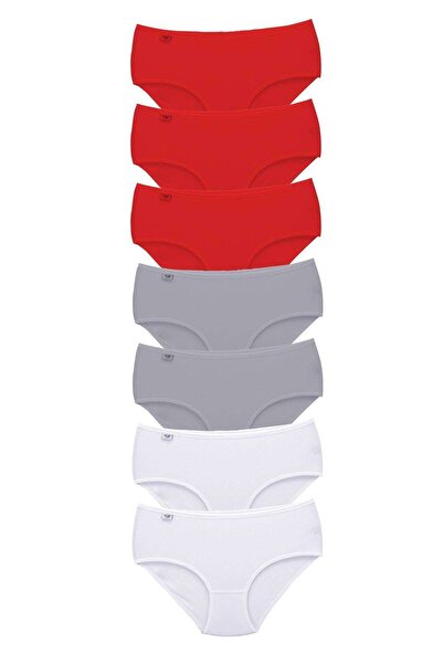 Zulu Ticaret Tutku-7 Pieces Women's High Waist Bato Thin Rubber Panties S19
