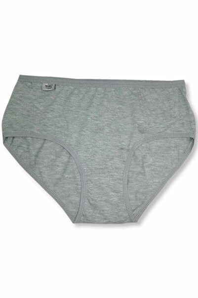 Zulu Ticaret Tutku-Grey Color Lycra Thin Waist Bato Panties