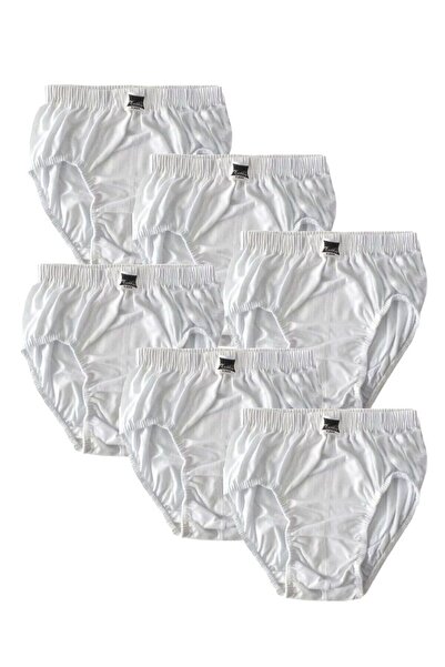 Zulu Ticaret Tutku-Boy's White Cotton Underpants 6-Pack