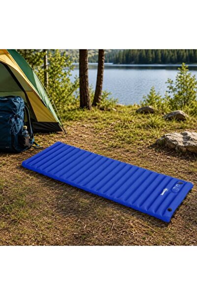 Solplant Saltea camping, gonflabila, cu pompa incorporata, impermeabila, plas...