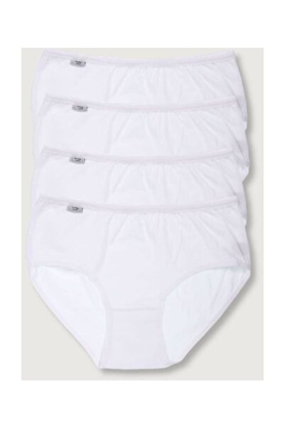 Zulu Ticaret Tutku-Women's White 4-Pack Lycra Bato Panties Elf568T0924Ccm4