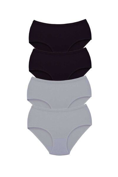 Zulu Ticaret Tutku-4 Pieces Women's High Waist Bato Thick Rubber Panties S4