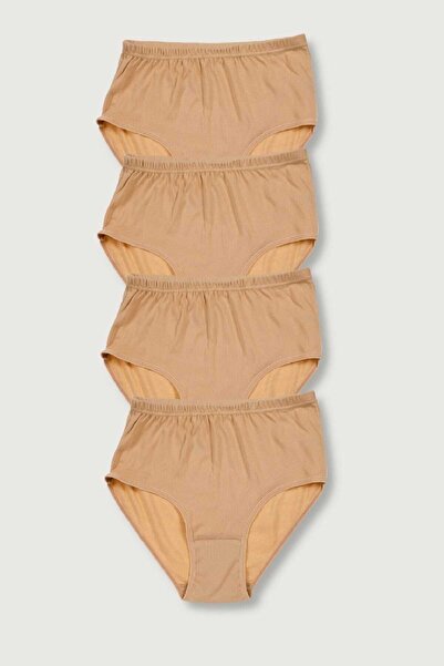 Zulu Ticaret Tutku-Women's Ten 4-Pack Ribana Bato Panties Elf568Tccm4 New Season