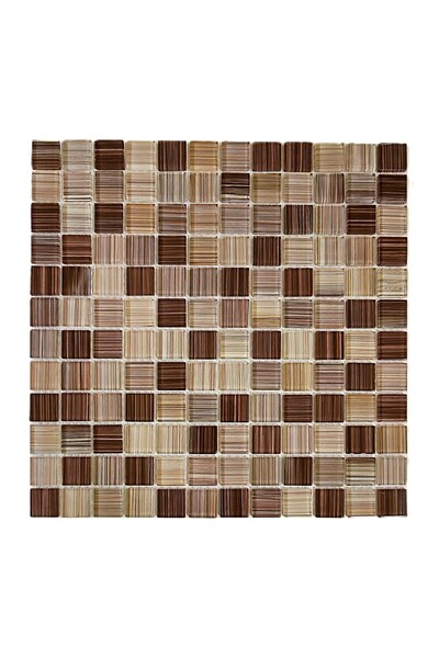 MozaiKristaL Mutfak tezgah arası ve tüm yüzeyler için 23x23x4mm. Kahve Gülü 3...