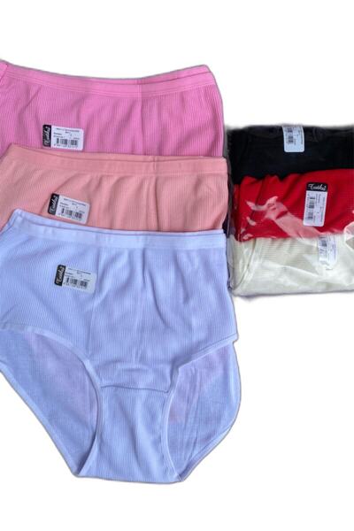 Zulu Ticaret Tutku-Mrc Kıd's Women's White Lycra Bato Panties 6 Pack