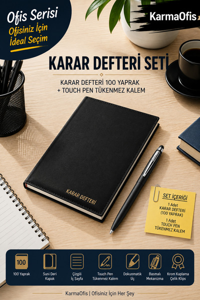 KarmaOfis مجموعة دفاتر الملاحظات مقاس 25 × 35 سم، 100 ورقة، دفتر ملاحظات مخطط...