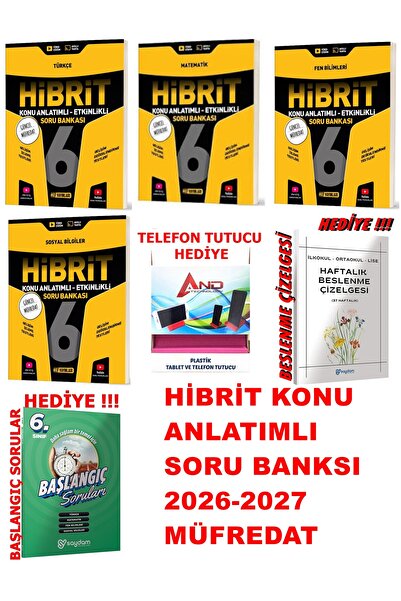 Hız Yayınları 6.SINIF 2026-2027 MÜFREDAT HİBRİT KONU ANLATIMLI SORU BANKASI 4...