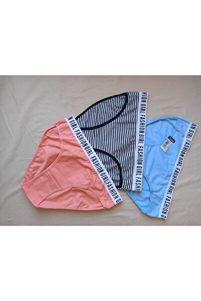 Zulu Ticaret Tutku-3 Pack Multi-Colored Fashion Girl Patterned Bikini Women's...
