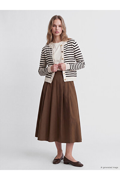 LC Waikiki Lcw Vision Pleated Flared Skirt
