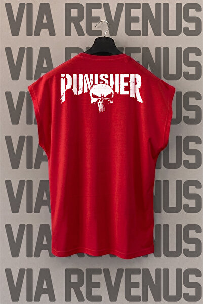 Vordevia Αθλητικό μπλουζάκι The Punisher με στάμπα στην πλάτη και μηδενικά μα...
