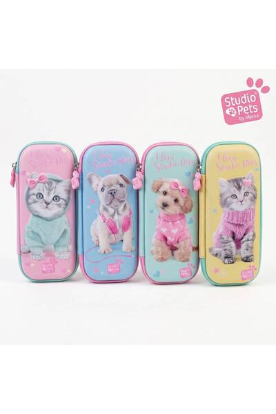 bakgelal Studio Pets 3D Kabartmalı Kalem Kutusu Kedi Köpek Desenli Fermuarlı ...