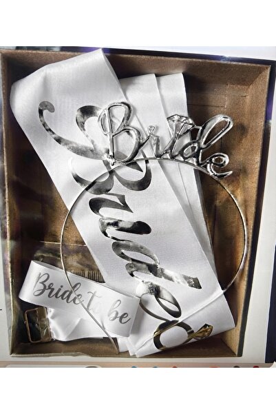 GOLDCENTER BRİDE TAÇ KUŞAK VE 10 ADET BRİDE \ TEAM BRİDE BİLEKLİK SETİ