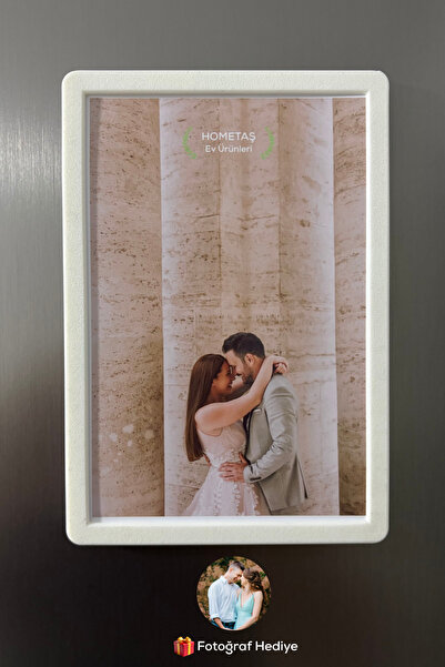 Hometaş Ev Ürünleri Kişiye Özel 10x15 cm Beyaz Buzdolabı Mıknatıslı Fotoğraf ...