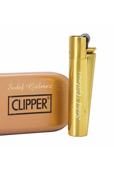 Clipper İsme Özel Marka Metal Çakmak-Renk Seçenekli