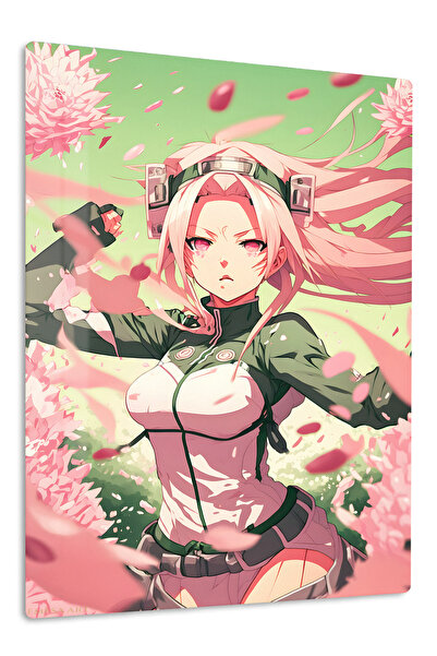 Emesa Art Sakura Haruno Anime Metal Wall Art
