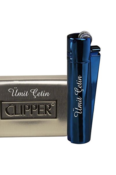 Clipper İsme Özel Marka Metal Çakmak-Renk Seçenekli