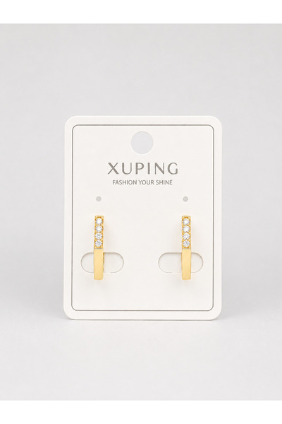 POKAK Xuping Jewelry 14K Altın Kaplama Zirkon Taşlı Geometrik Altıgen Halka K...